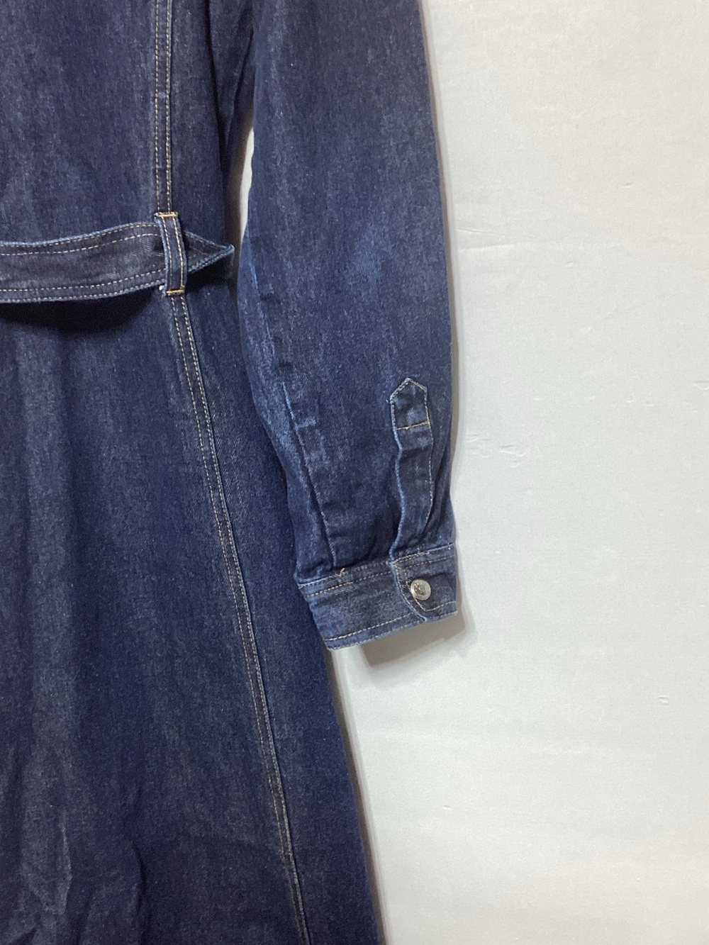 Angels Dark Blue Denim Shirt Dress with Tie Waist - Picture 7 of 11